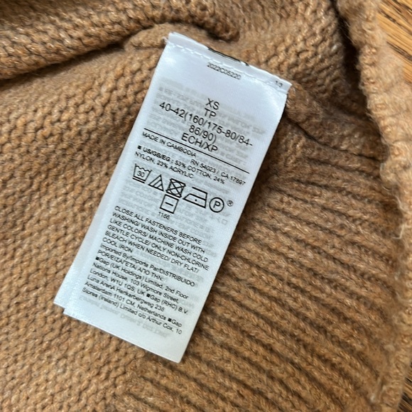 Caramel puffed shoulder cardigan - Picture 4 of 6